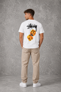 Stusy Orange Dice T-Shirt