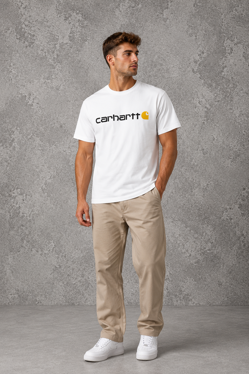 Carheart Yellow Printed T-Shirt