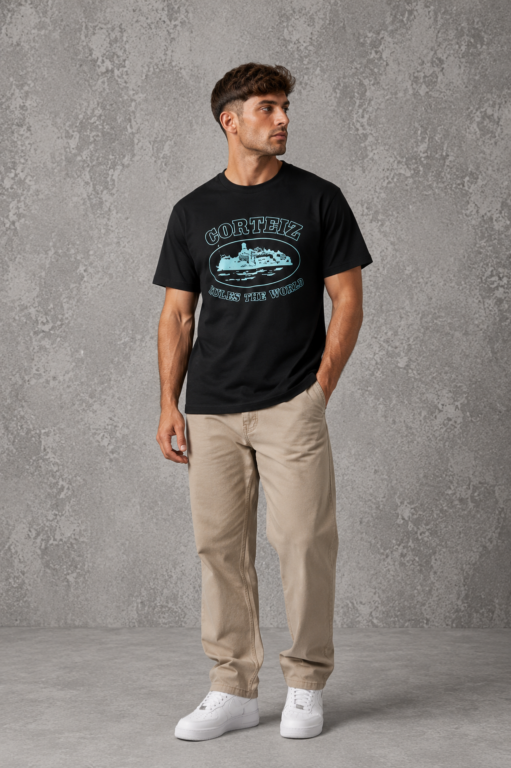 Cortiz Multi Color Rule The World T Shirt