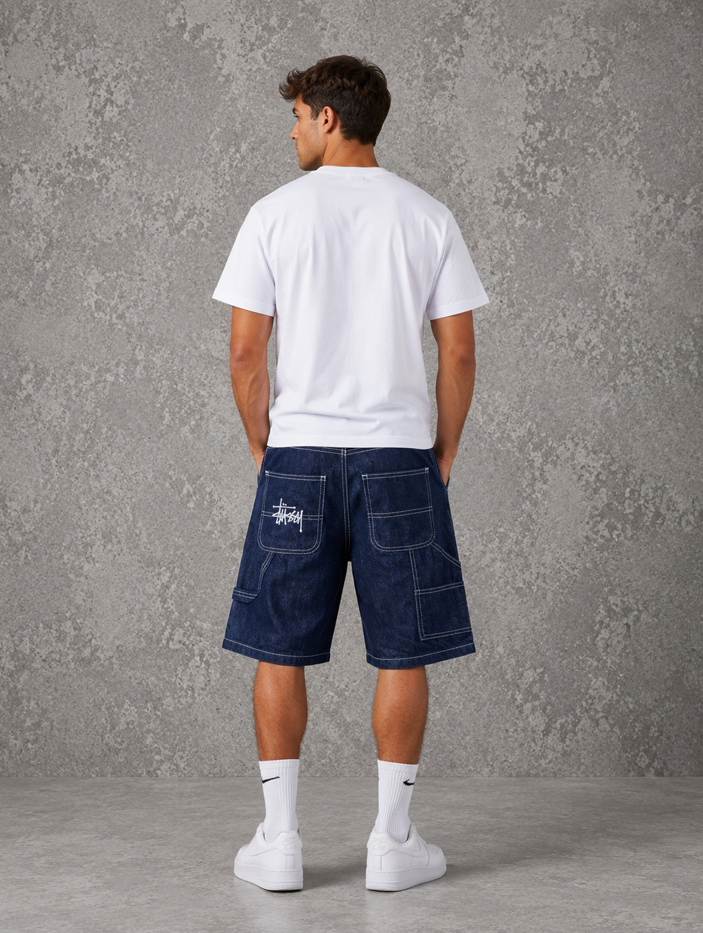8 ball front denim