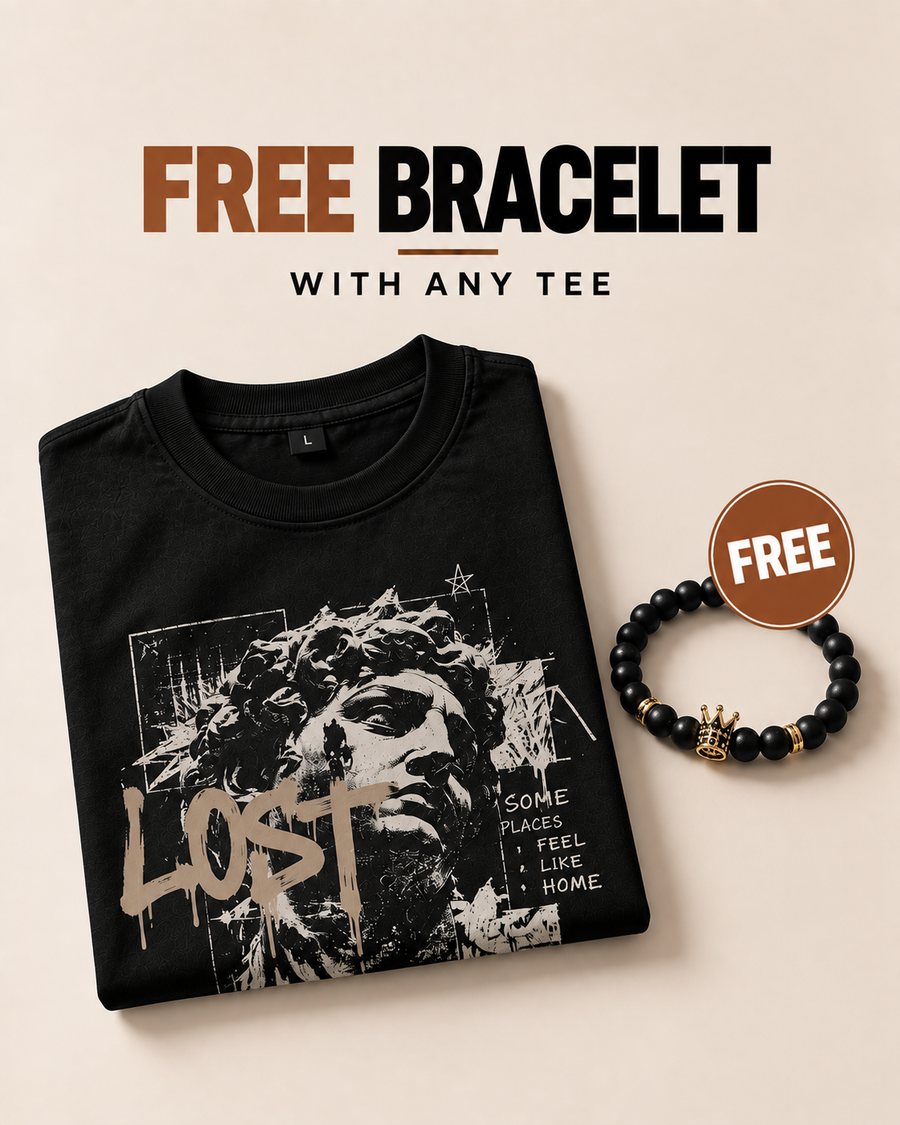 Buy 1 T-Shirt, Get 1 Bracelet Free