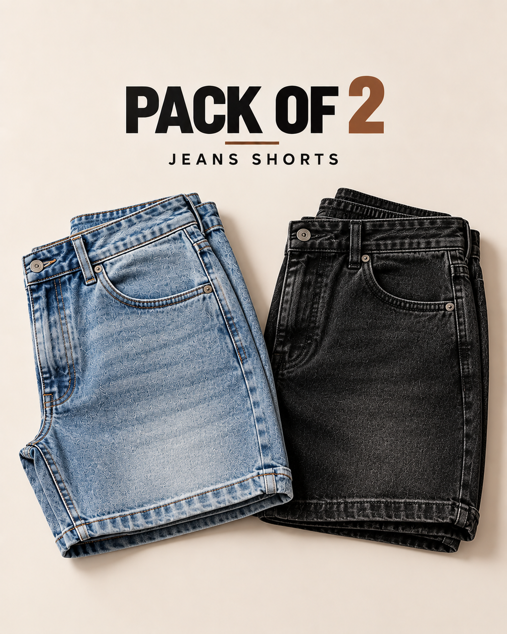 Pack of 2 Jeans Shorts
