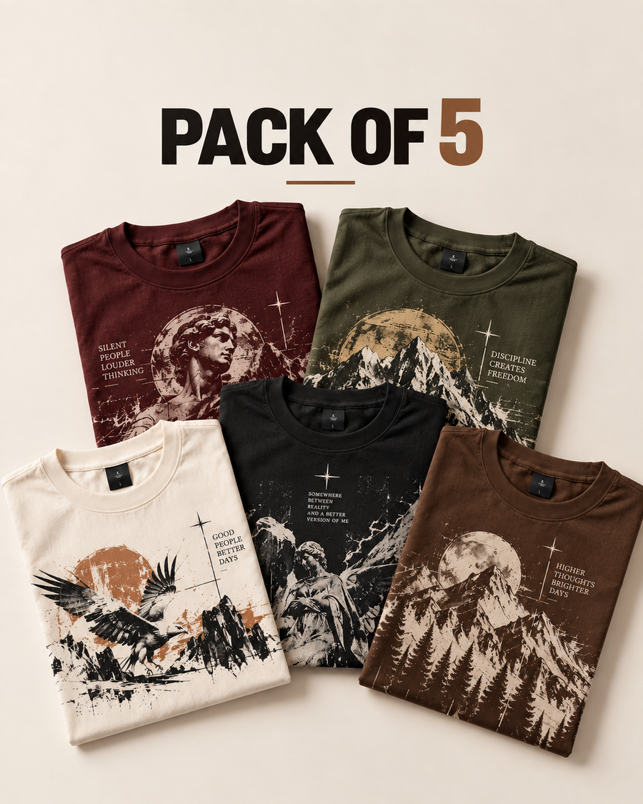 Pack of Five Graphic Tees