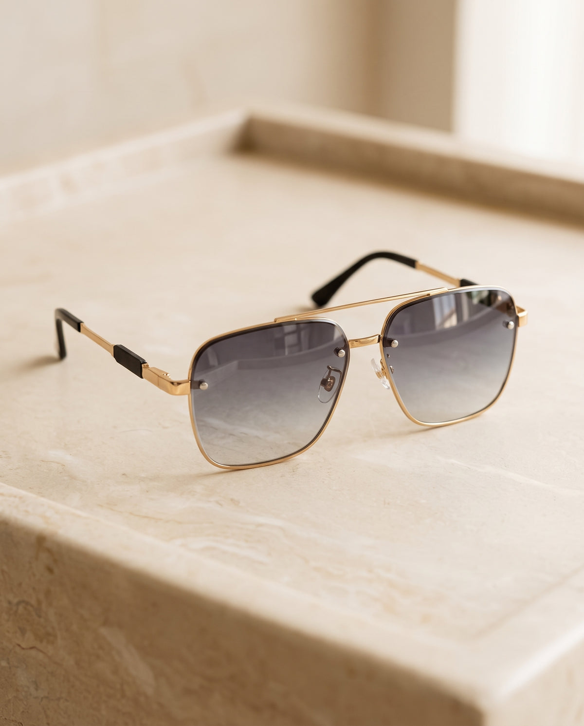 Grey Square Sunglasses 001