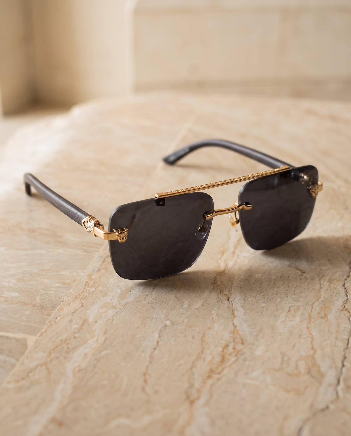 Black Rimless Sunglasses 007