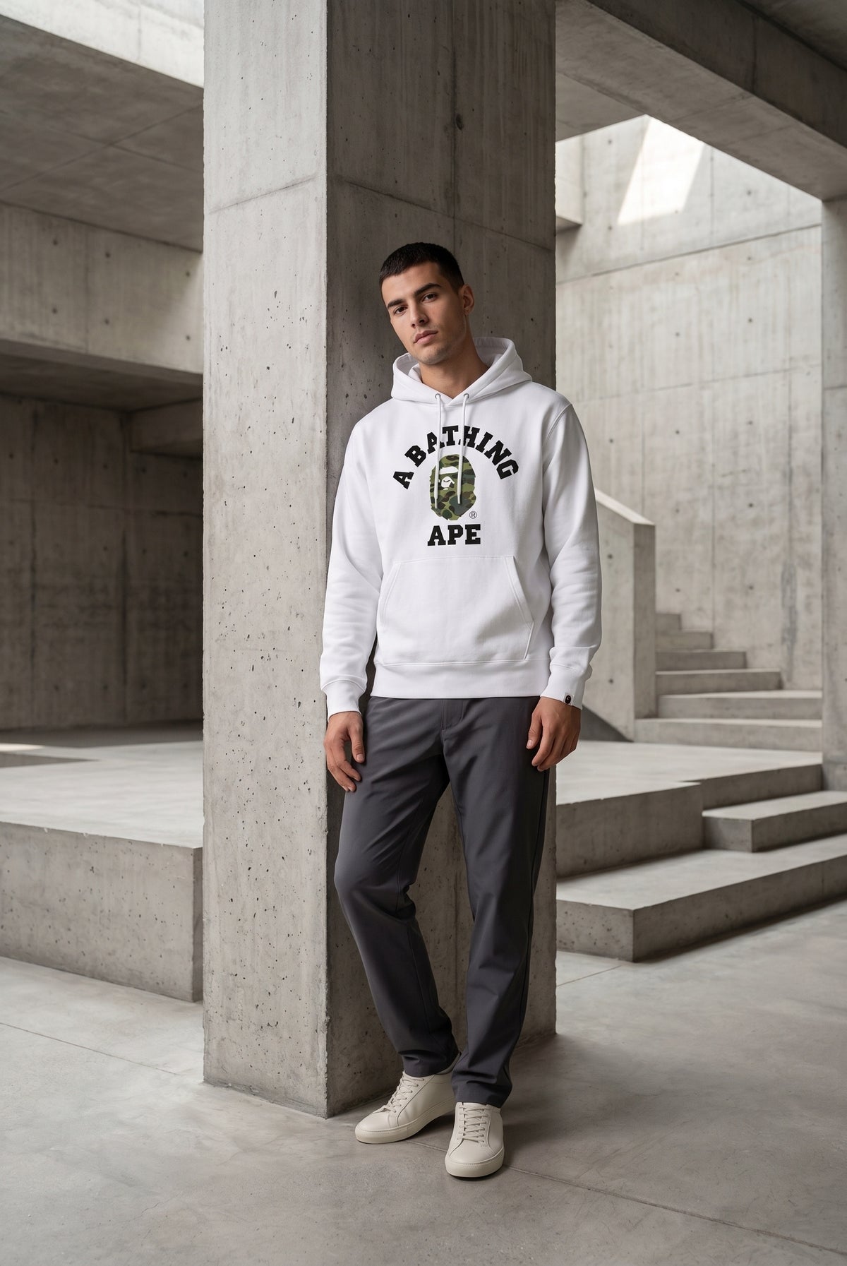 Essential White Hoodie 140