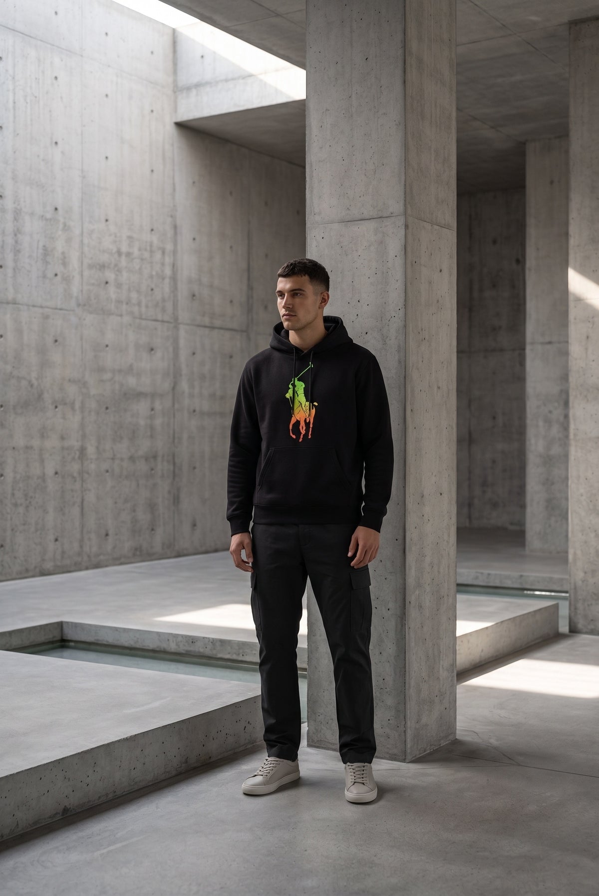 Essential Black Hoodie 022