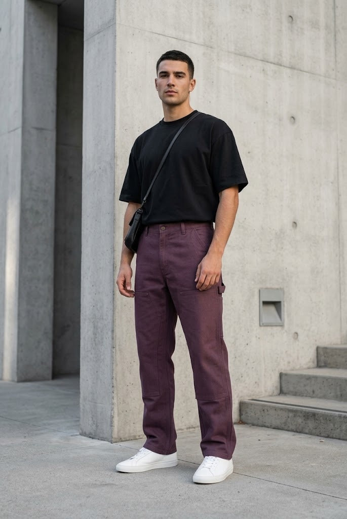 Maroon Casual Pants 001