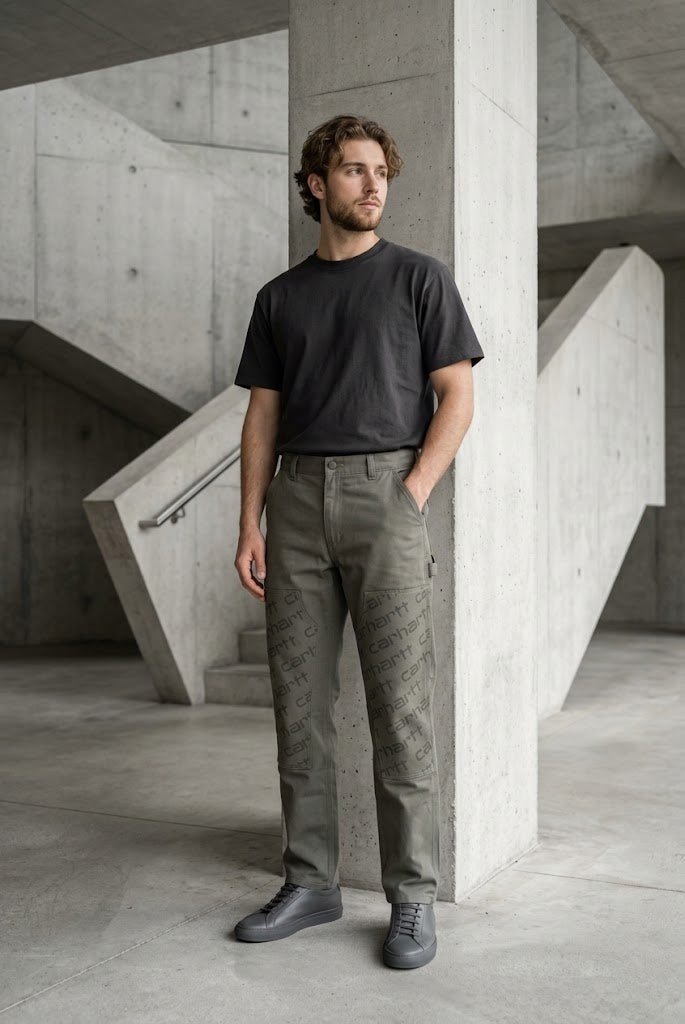 Olive Grey Casual Pants 002