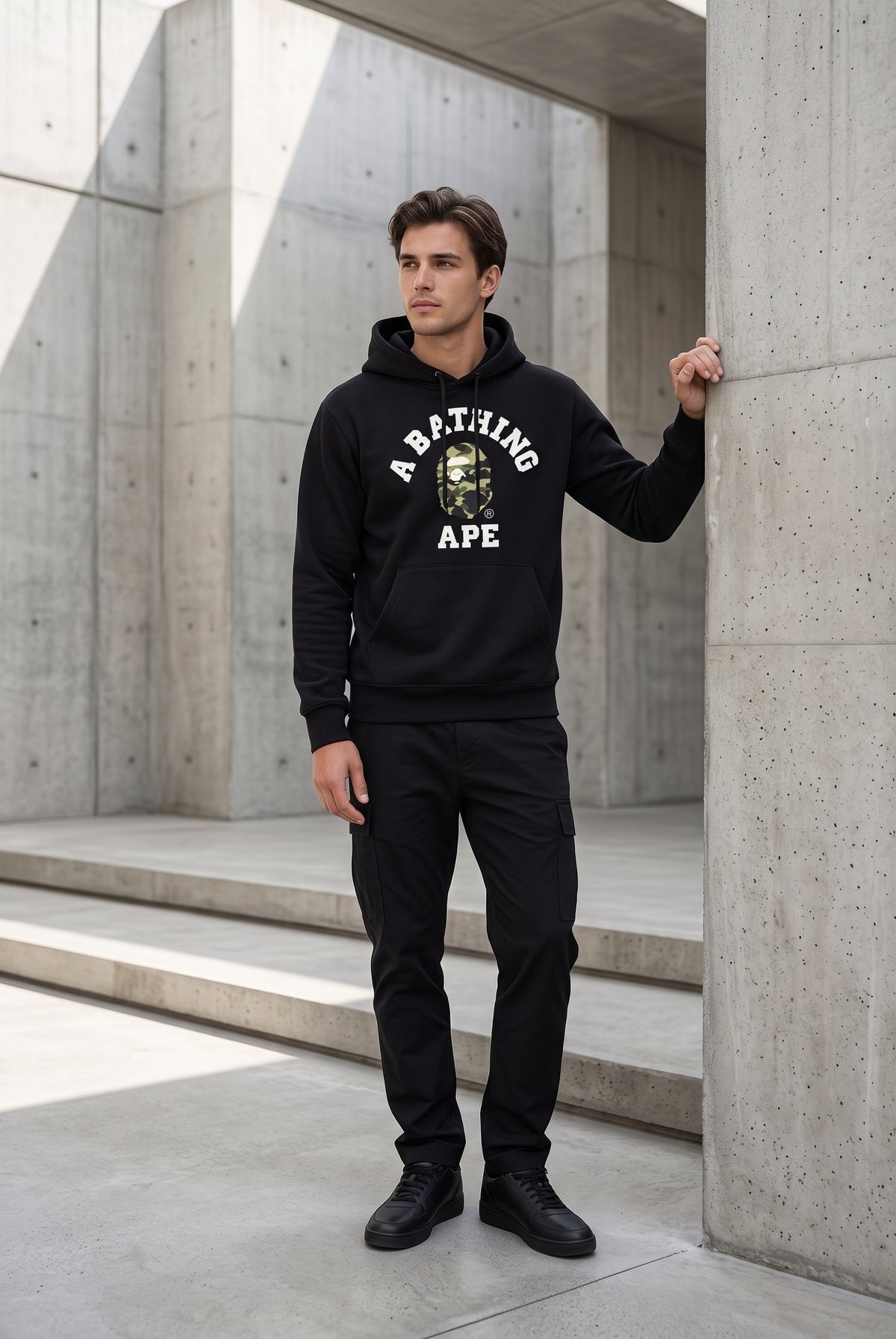 Essential Black Hoodie 024