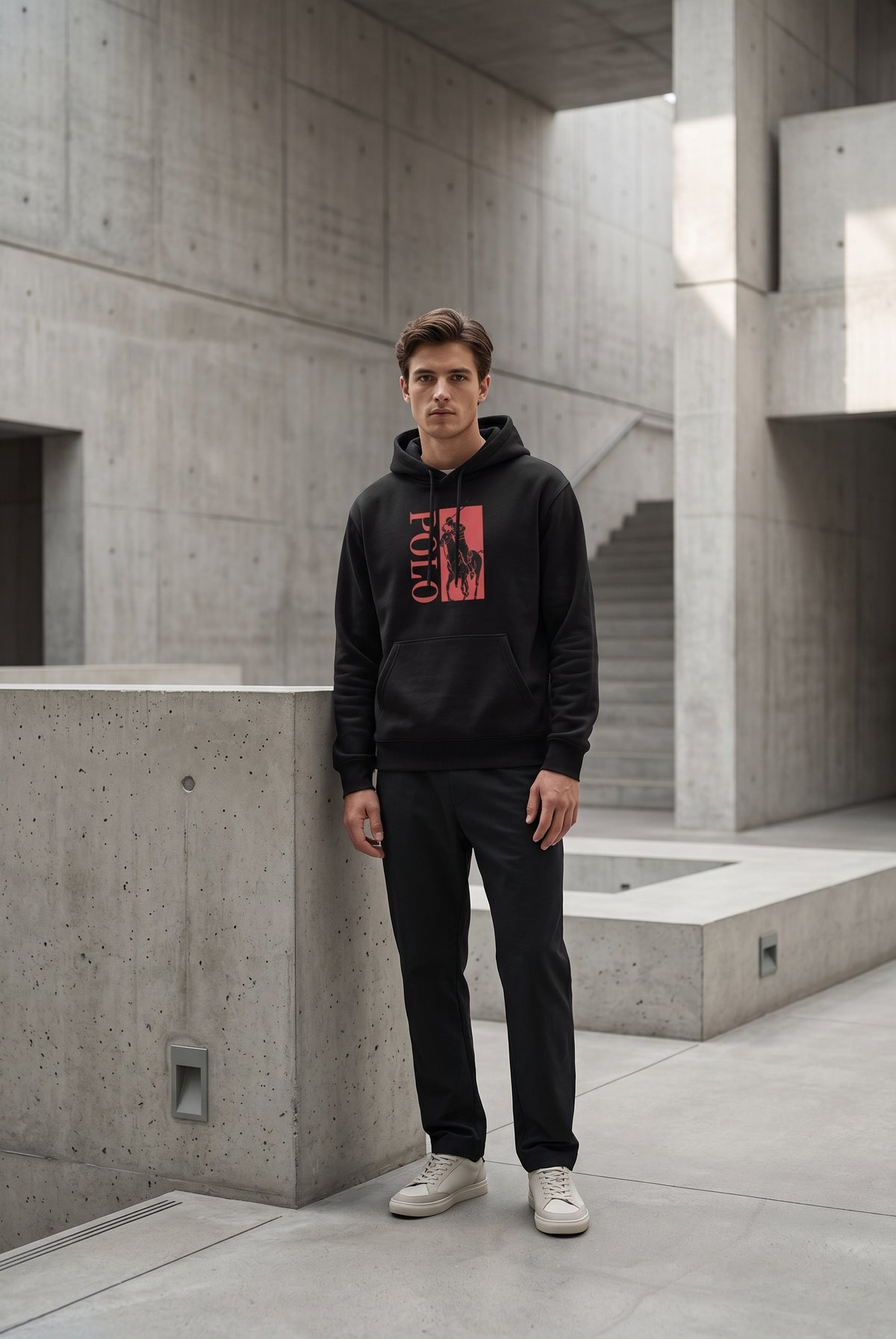 Essential Black Hoodie 006