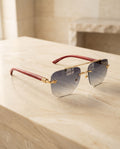 Grey Rimless Sunglasses 005