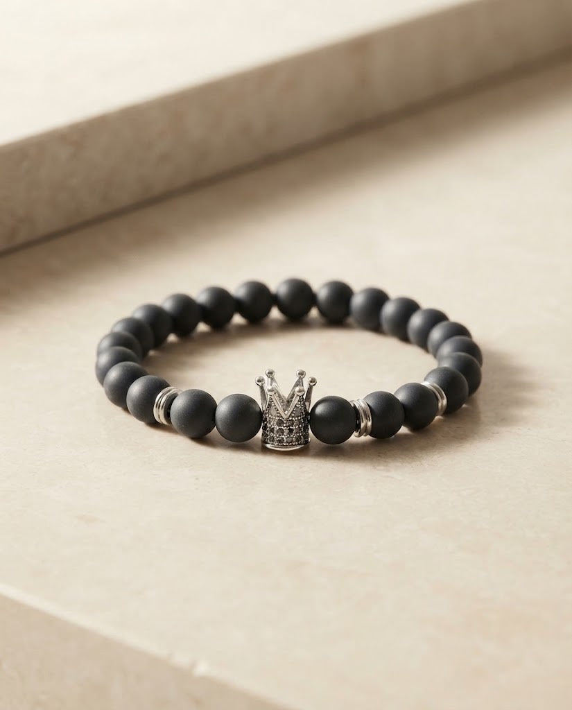 Black Bead Bracelet 005