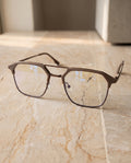 Brown Metal Sunglasses 004