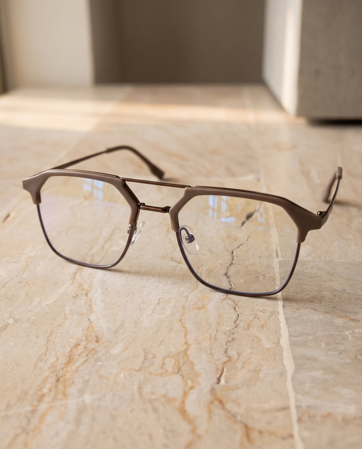 Brown Metal Sunglasses 004