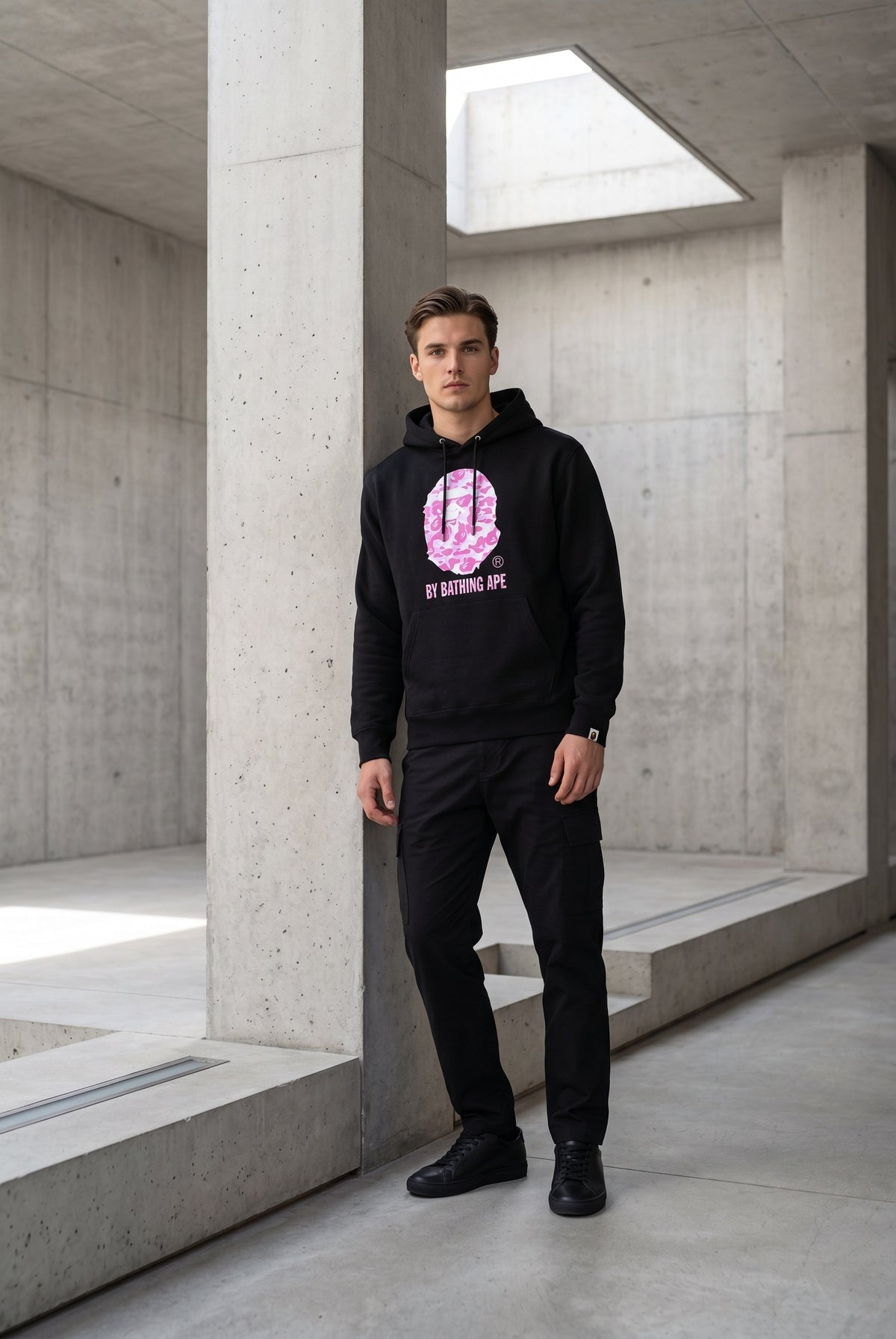 Essential Black Hoodie 030