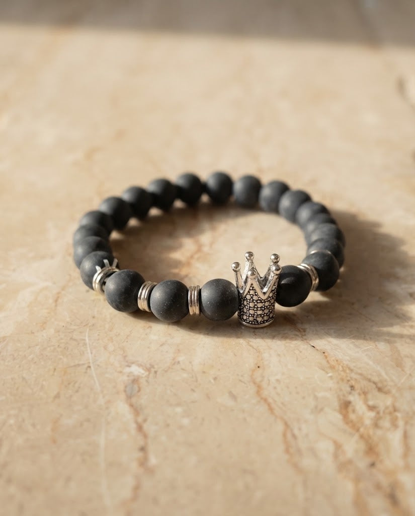 Black Bead Bracelet 007