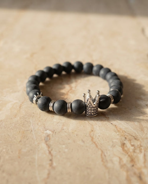 Black Bead Bracelet 007