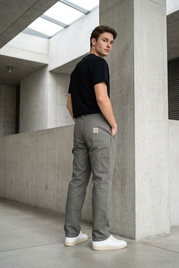 Olive Grey Casual Pants 002