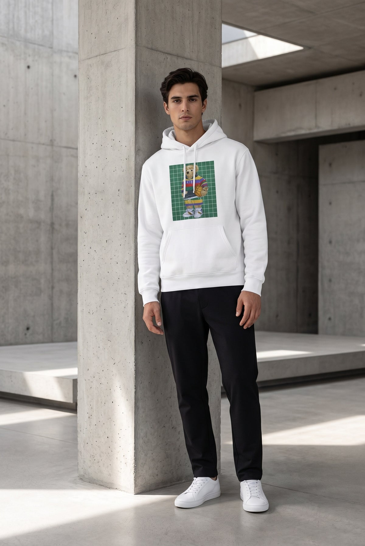 Essential White Hoodie 136