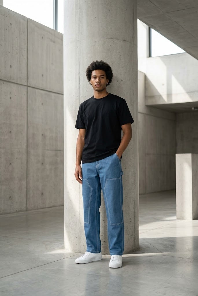 Blue Casual Pants 003