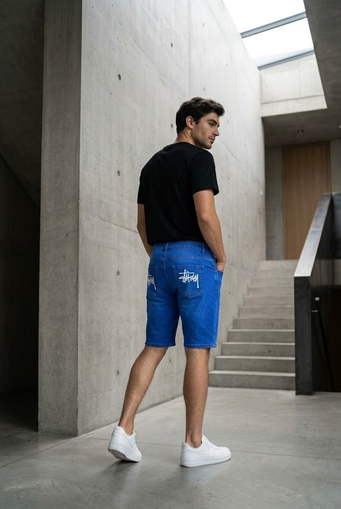 Blue Denim Shorts 002