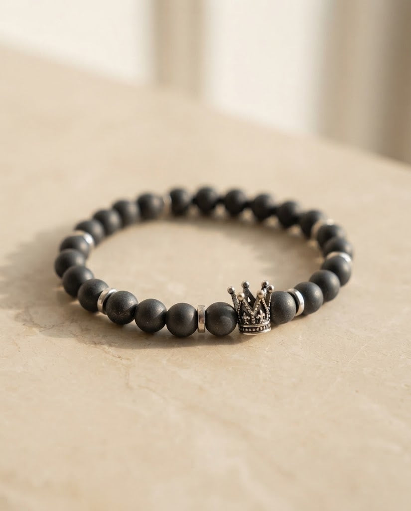 Black Bead Bracelet 004